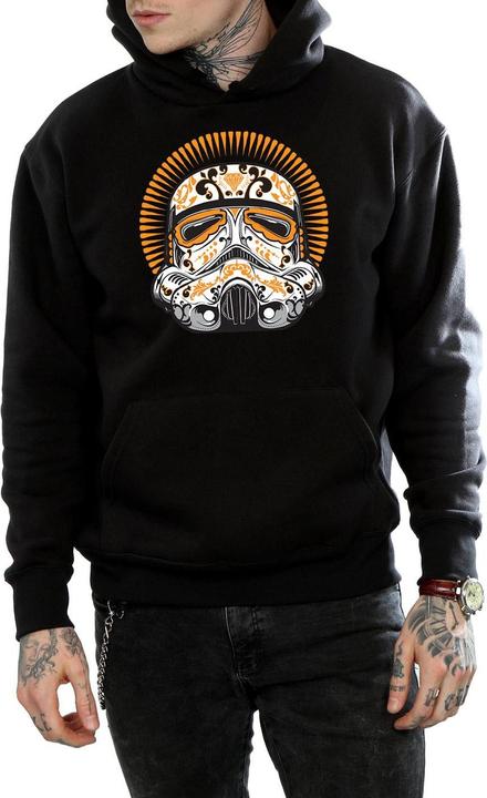 Actual product image Star Wars Mens Stormtrooper Dia De Los Muertos Hoodie (XL)