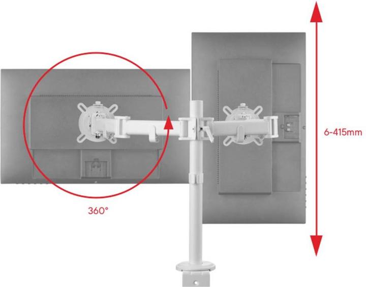 Actual product image One for All Smart Dual White DM 2220 monitor mount (Table, 32")