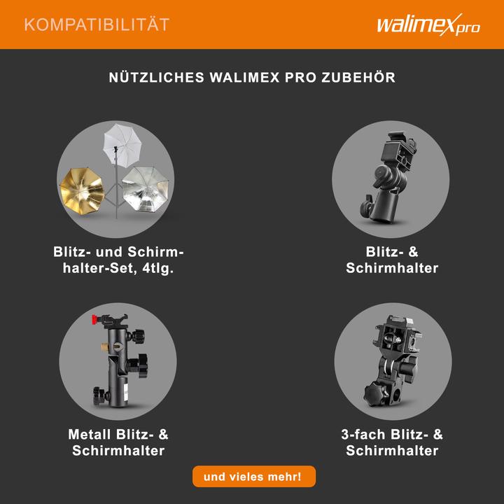 Produktbild Walimex Reflexschirm Schwarz/weiss (Schirm, 180 cm)