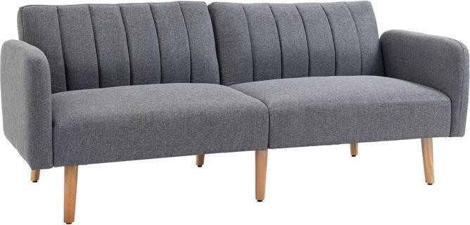 Produktbild Swisshandel24 Schlafsofa Klappsofa 2-Sitzer Stoffsofa Bettsofa Sofa mit Schlaffunktion Sofagarnitur leinenartiges (Bettsofa)