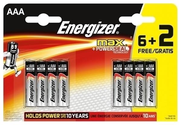 Actual product image Energizer Max Alkaline (8 pcs., AAA)