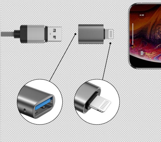Produktbild Swissten OTG Adapter Lightning (USB-A, Lightning)