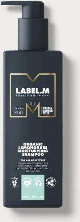 Produktbild Label.M Organic Lemongrass Moisturising Shampoo 300 ml (300 ml, Flüssiges Shampoo)