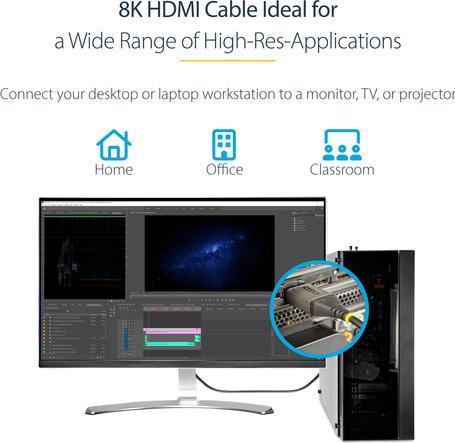Actual product image StarTech HDMM21V2M HDMI Cable HDMI Type A (Standard) (2 m, HDMI)