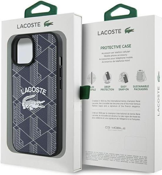 Produktbild Lacoste LCHMP15SPIGV iPhone 15 / 14 / 13 6.1" granatowy/navy hardcase Monogram Vintage Logo MagSafe (Apple iPhone 15)