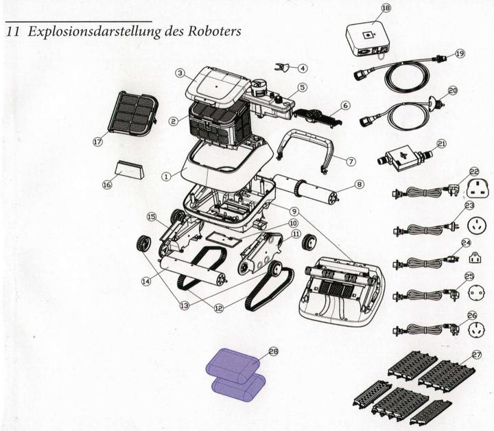 Produktbild Poolomio Poolroboter Power 4.0 Ersatzteile: Seitenteil links | Pos. 15