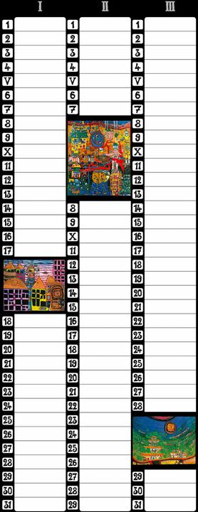 Actual product image Hundertwasser Birthday Calendar (Cheer, No binding, German)