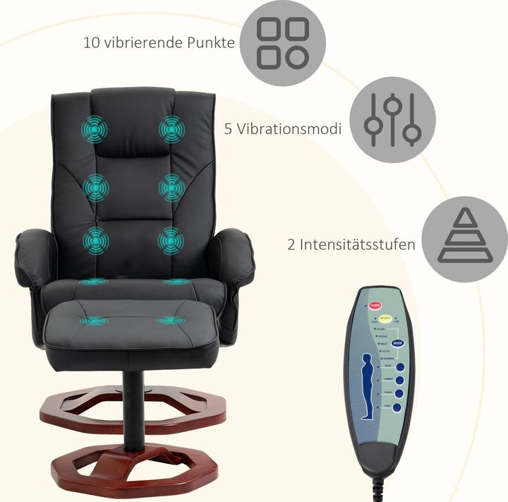 Actual product image Jamb Massage chair with footrest