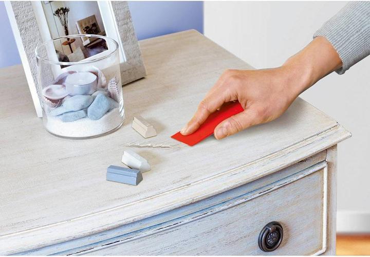 Image du produit Edding Kit de cire de réparation pour meubles (Blanc, 1 x)