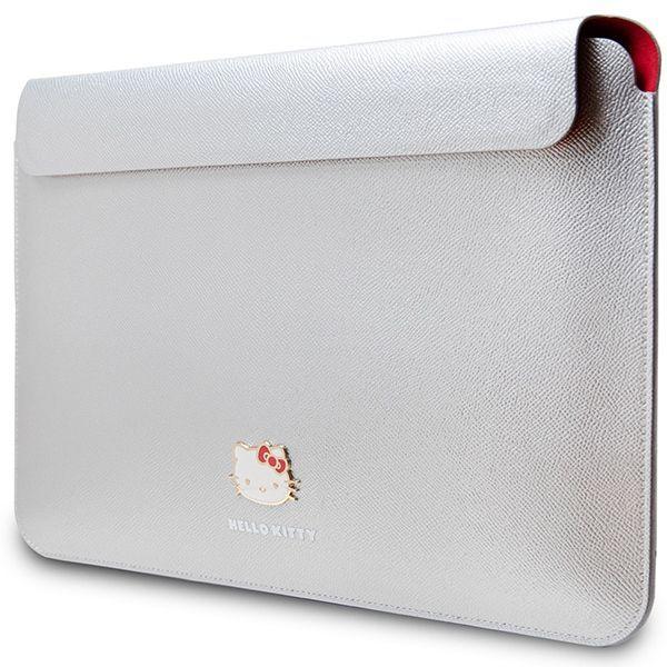 Actual product image Hello Kitty Sleeve HKCS14PGHDLMS 14" srebrny/silver PU Metal Logo (14")