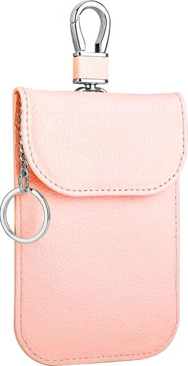 Actual product image Techsuit - RFID Anti-Theft (AF2) - for Cards & Keys, PU Leather, EMF Blocker - Pink