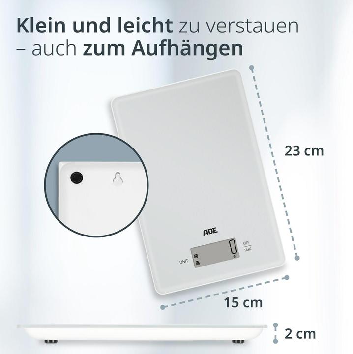 Actual product image ADE Kitchen scales Julia light grey