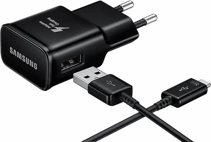 Actual product image Samsung EP-TA200EBE Fast Charger Set With EP-DR140ABE Cable (15 W)