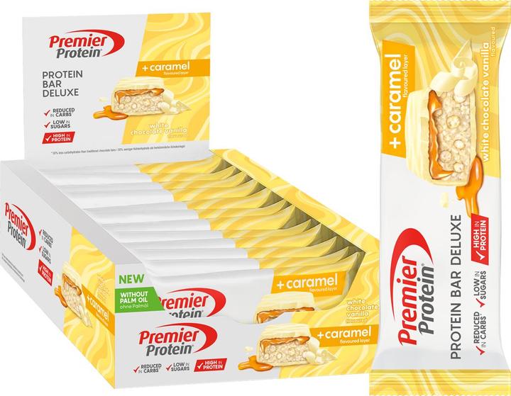 Produktbild Premier Protein Protein Bar Deluxe (Weisse Schokolade, Vanille, 12 Stk., 600 g)