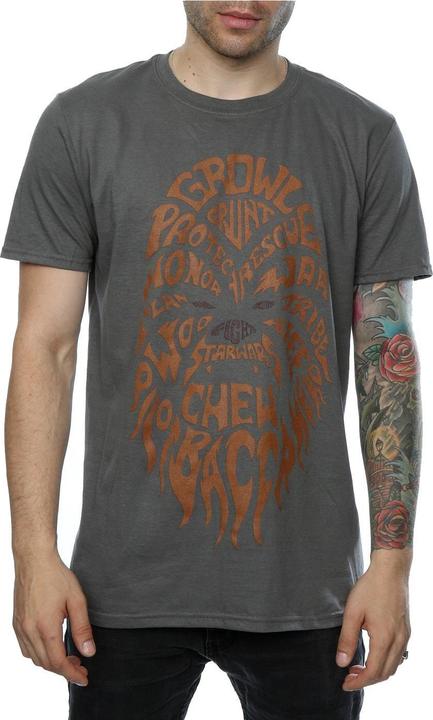 Produktbild Star Wars Chewbacca Text Head TShirt (L)