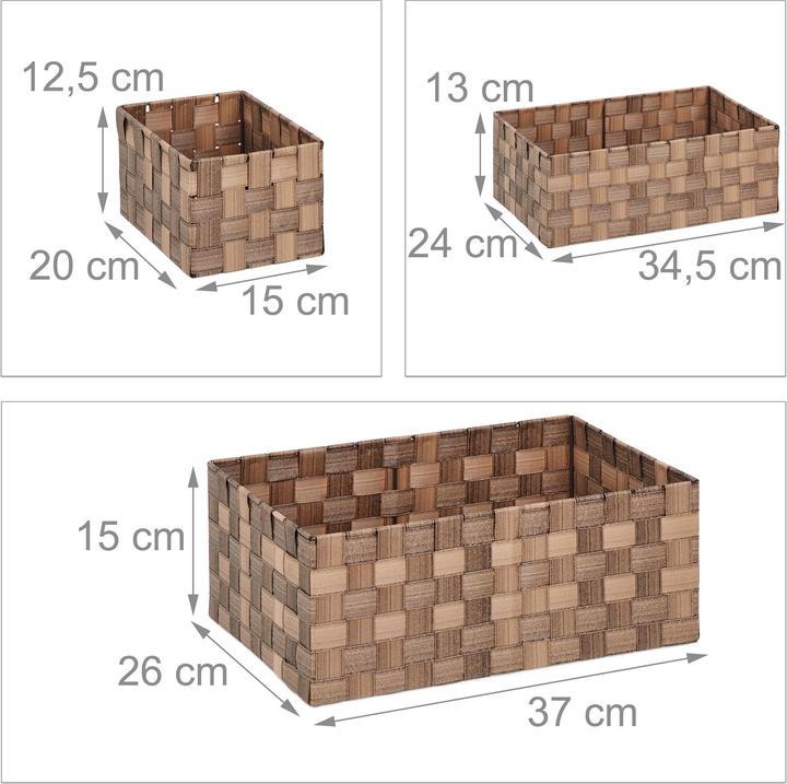 Actual product image Relaxdays Storage Basket (4 x, 37 x 26 x 15 cm)
