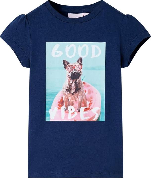 Produktbild VidaXL Kinder-T-Shirt Marineblau 128,Material: 95 % Baumwolle. 5 (128)