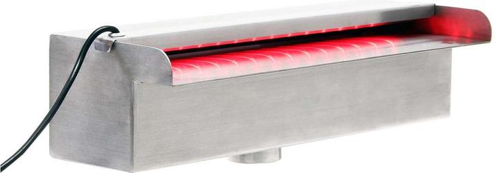 Produktbild Wiltec Edelstahl Wasserfall Wasserspiel Kaskade 40cm LED