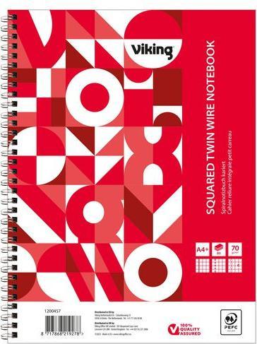 Viking Notizbuch DIN A4+ Kariert (A4+, Kariert, Weicher Einband)