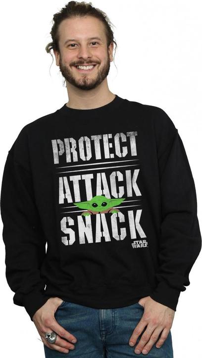Immagine prodotto Star Wars The Mandalorian Protect Attack Snack Felpa Uomo (M)