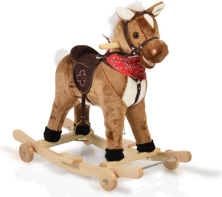 Actual product image Moni Rocking horse plush chipper castors