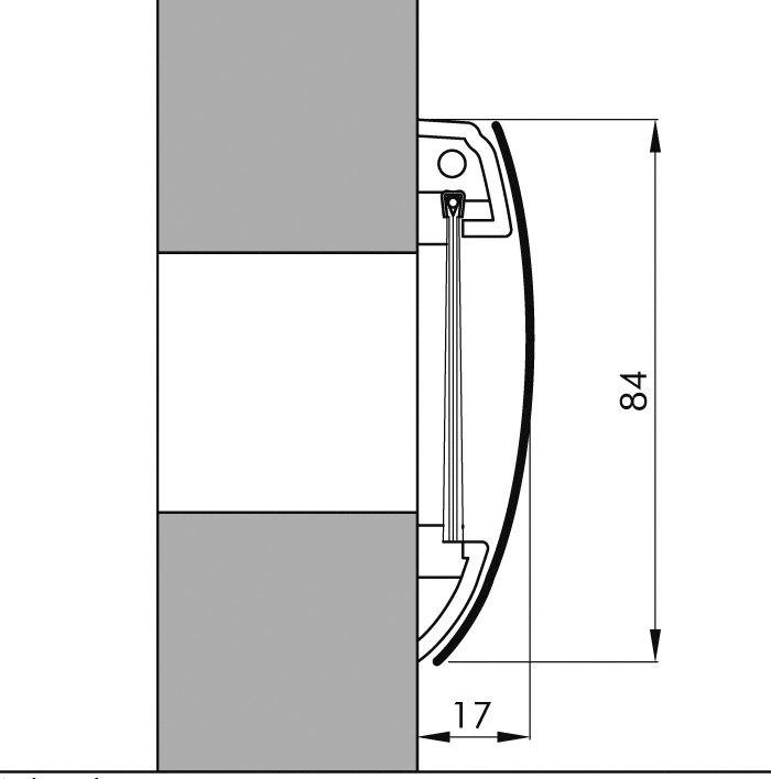 Actual product image Ellen Letterbox insert Inox with flap and brush DIY Progr. steel silver