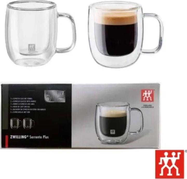 Image du produit Zwilling Verres à espresso Sorrento Plus à double paroi avec poignée set de 2 (80 ml, 2 x)