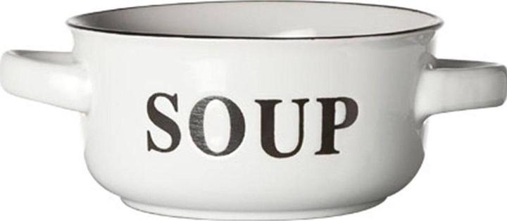 Actual product image Cosy&Trendy Soup bowl "SOUP" white, 47cl, 13.5x6.5 cm (13.50 cm, 0.47 l, 1 x)