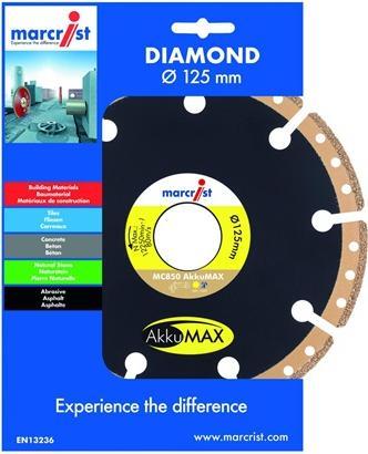 Produktbild Marcrist Diamant-Trennscheibe MC850 AkkuMax, Diamantscheibe 125mm