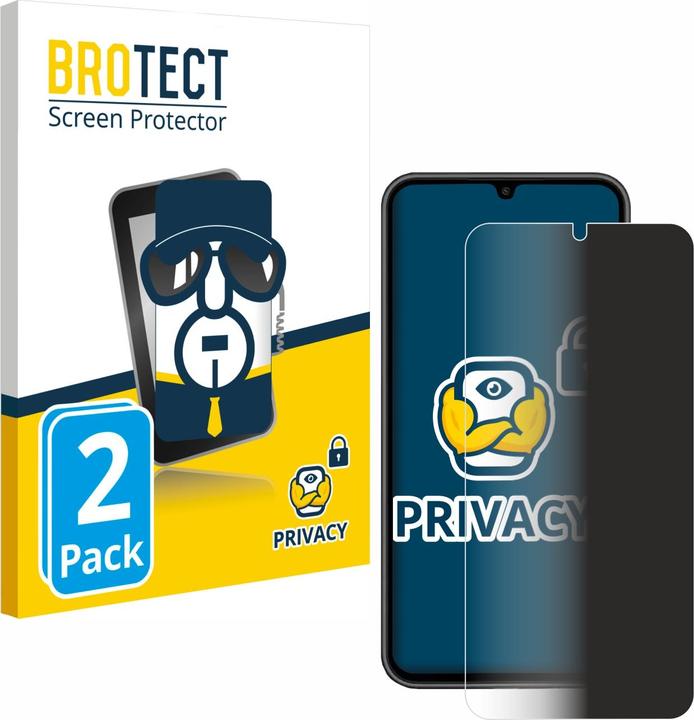 Productafbeelding BROTECT Anti-spionnetje privacyfolie Beschermfolie tegen blauw licht (2 Stuk, Samsung Galaxy A34 5G)