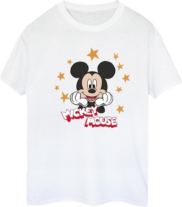 Actual product image Disney Womens/Ladies Mickey Mouse Stars Cotton Boyfriend T-Shirt (3XL)
