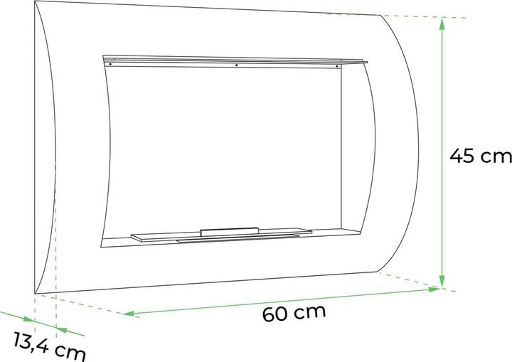 Image du produit Cachfires Cheminée murale bioéthanol design "Ocean*", acier inoxydable