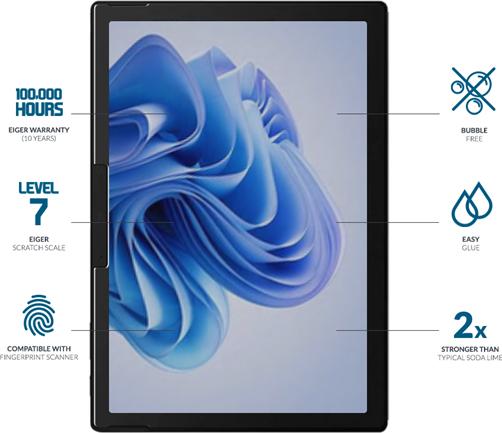 Immagine prodotto Eiger Mountain Glass Clear Tablet (1 Pezzo/i, Microsoft Surface Pro 8, Microsoft Surface Pro 9, Microsoft Surface Pro X)