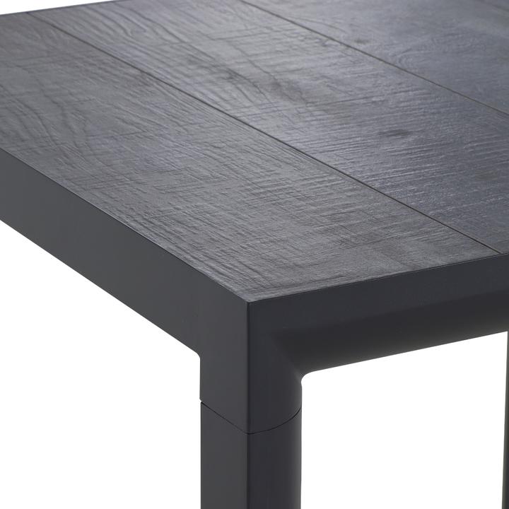 Produktbild Siena Garden Silva Dining Tisch 80x80cm matt anthrazit / wood-grey (80 cm)