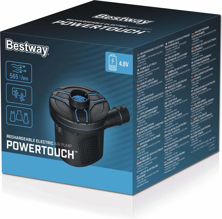 Actual product image Bestway PowerTouch™ battery-operated electric pump 565 l/min