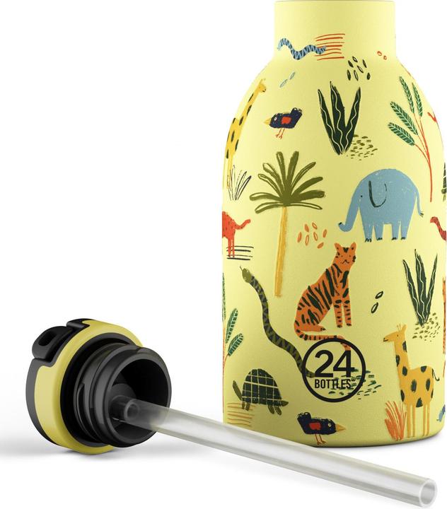 Image du produit 24 Bottles Thermosflasche Clima 330 ml, Gelb/Mehrfarbig, Jungle Friends (0.33 l)