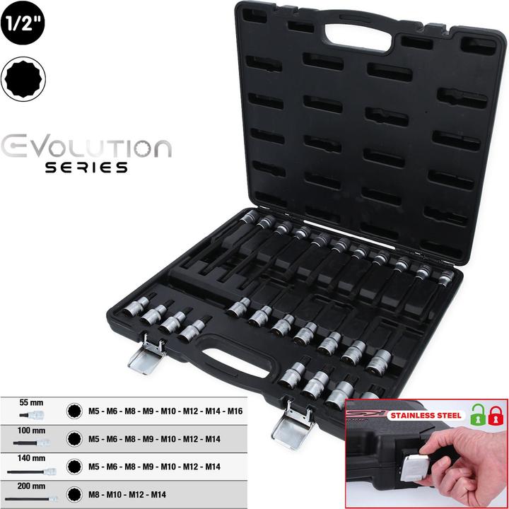 Immagine prodotto KS Tools Bit-Stecknuss-Satz (5 mm, 6 mm, 8 mm, 9 mm, 10 mm, 12 mm, 14 mm, 16 mm)