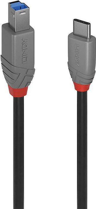 Produktbild Lindy USB 3.2 Typ C an B Kabel, Anthra Line (3 m, USB 3.2 Gen 1)