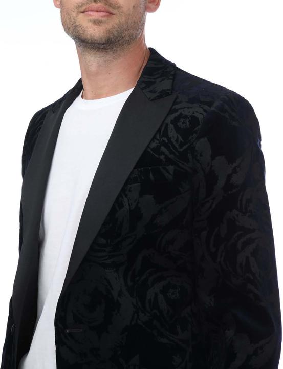 Actual product image Ted Baker Mens Bathj Rose Velvet Jacquard Blazer (XL)