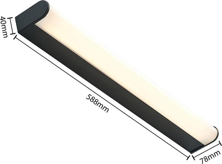 Produktbild Lindby Ulisan LED-Badwandleuchte, rund, 58,8 cm (826 lm)
