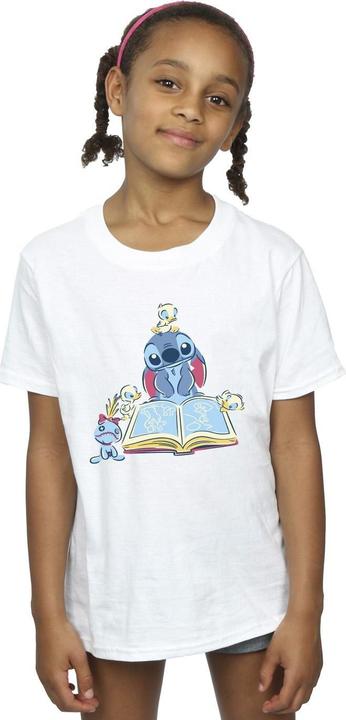 Immagine prodotto Disney Lilo & Stitch Reading A Book Maglietta Ragazze (140, 146)