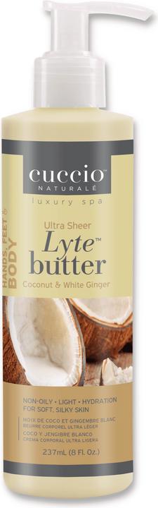 Actual product image Cuccio Naturale Hydrating Lyte Butter Lotion Coconut & White Ginger (Body butter, 237 ml)
