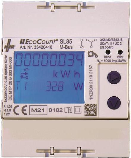 Produktbild NZR Elektr.Hutschienenzähler