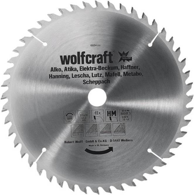 Produktbild wolfcraft Tischkreissägeblatt HM, Serie orange, Ø 350 mm