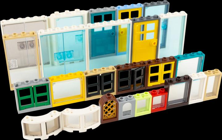 Actual product image LEGO Windows and Doors mixed - 100 pieces - House, Building, City, City - NEW (LEGO Accessories)