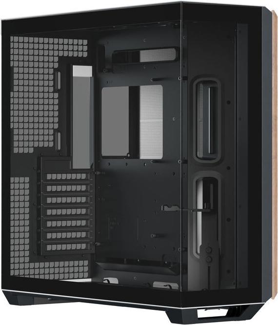 Actual product image APNX V1 PC case, midi tower, ATX, tempered glass - wood, black / white (ATX)
