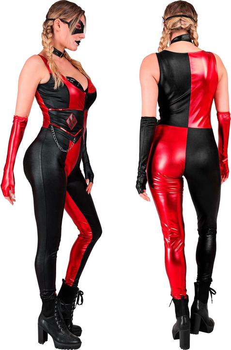 Immagine prodotto Widmann Costume da Arlecchino per donna, tuta, collana, maschera per gli occhi, guanti senza dita, coltello (M)