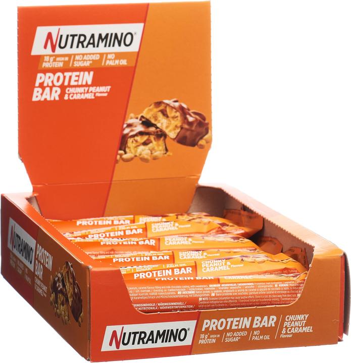 Produktbild Nutramino Proteinbar Chunky Peanut & Caramel (Chunky Peanut & Caramel, 1 Stk., 760 g)