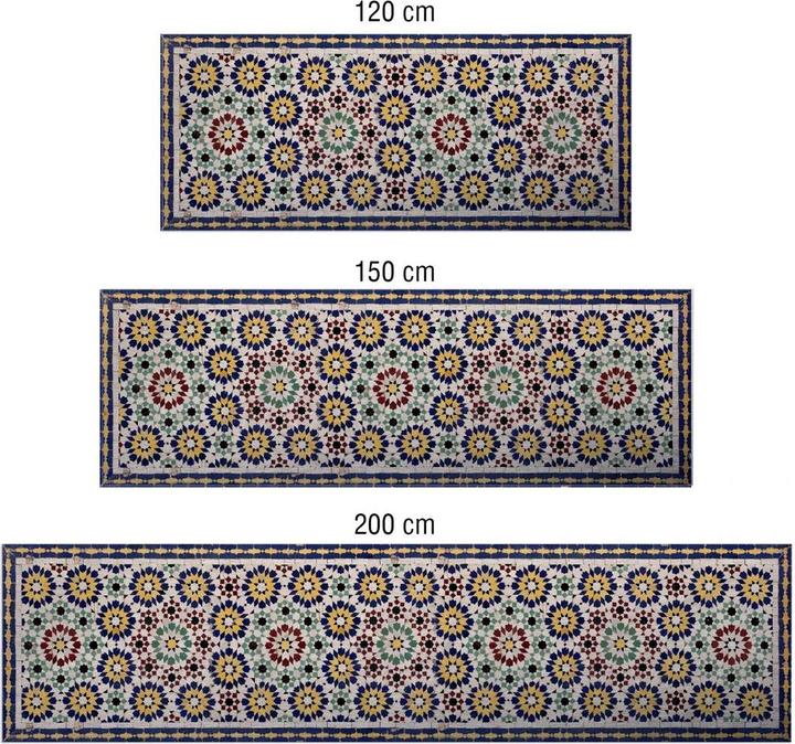 Produktbild Trenddeko Silber - Orientalische Kacheln 01 (50 x 200 cm)