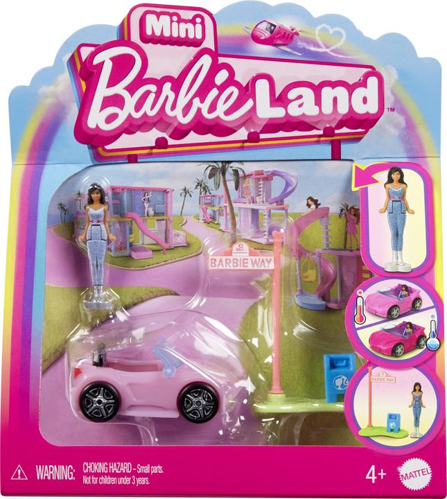 Barbie Mini BarbieLand Puppe und Cabrio